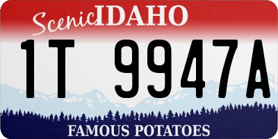 ID license plate 1T9947A