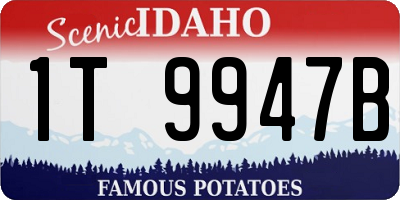 ID license plate 1T9947B