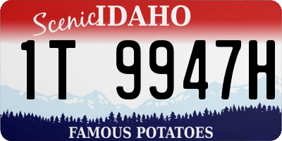 ID license plate 1T9947H