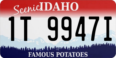 ID license plate 1T9947I