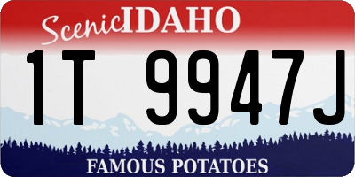 ID license plate 1T9947J