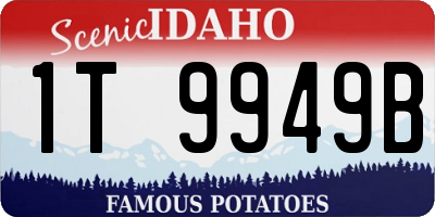 ID license plate 1T9949B