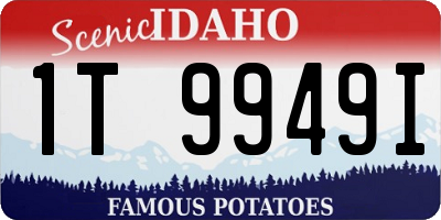 ID license plate 1T9949I