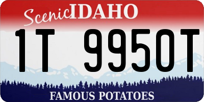 ID license plate 1T9950T