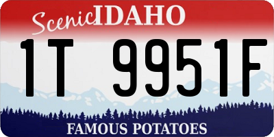 ID license plate 1T9951F