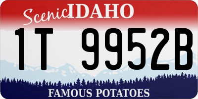 ID license plate 1T9952B