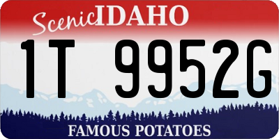 ID license plate 1T9952G