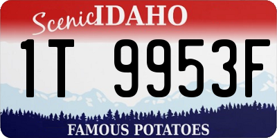 ID license plate 1T9953F