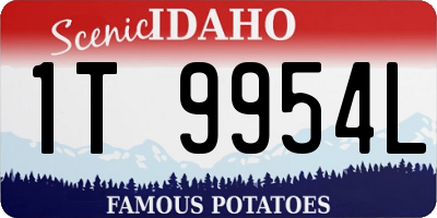 ID license plate 1T9954L