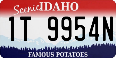 ID license plate 1T9954N