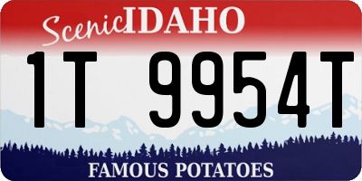 ID license plate 1T9954T