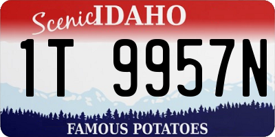 ID license plate 1T9957N