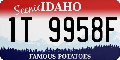 ID license plate 1T9958F