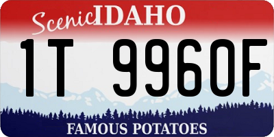 ID license plate 1T9960F