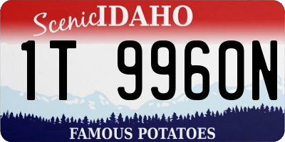 ID license plate 1T9960N