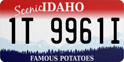 ID license plate 1T9961I