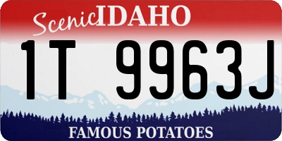 ID license plate 1T9963J