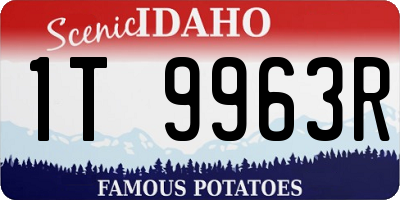 ID license plate 1T9963R