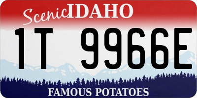 ID license plate 1T9966E