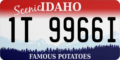 ID license plate 1T9966I