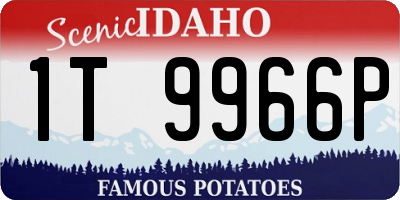 ID license plate 1T9966P