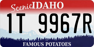 ID license plate 1T9967R
