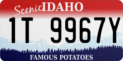 ID license plate 1T9967Y