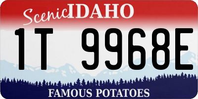 ID license plate 1T9968E