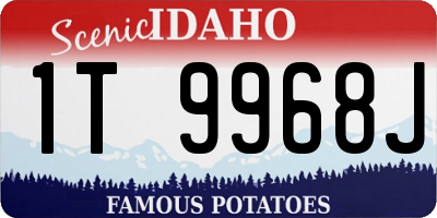 ID license plate 1T9968J