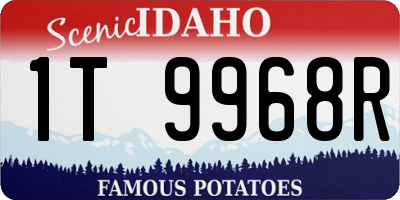 ID license plate 1T9968R