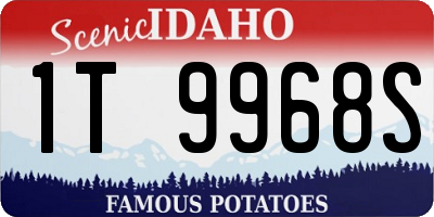 ID license plate 1T9968S