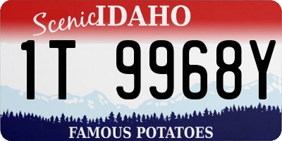 ID license plate 1T9968Y