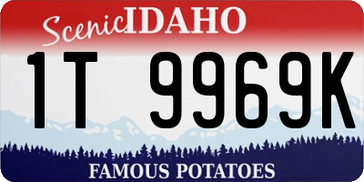 ID license plate 1T9969K