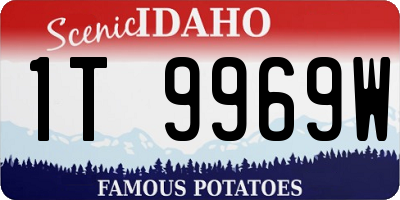 ID license plate 1T9969W