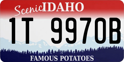 ID license plate 1T9970B