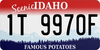 ID license plate 1T9970F
