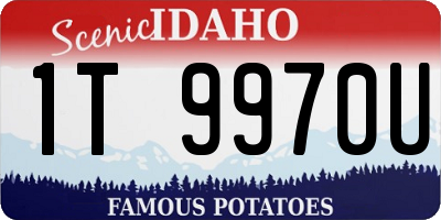 ID license plate 1T9970U