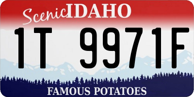 ID license plate 1T9971F