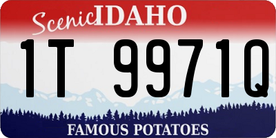 ID license plate 1T9971Q