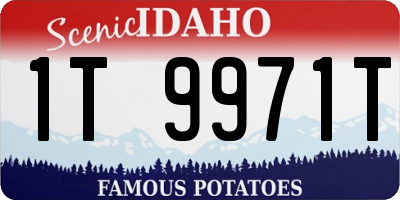 ID license plate 1T9971T
