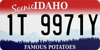 ID license plate 1T9971Y
