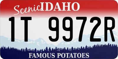 ID license plate 1T9972R
