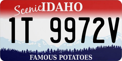 ID license plate 1T9972V