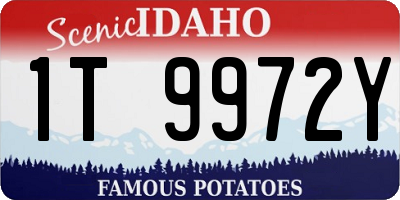 ID license plate 1T9972Y