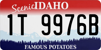 ID license plate 1T9976B