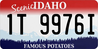ID license plate 1T9976I