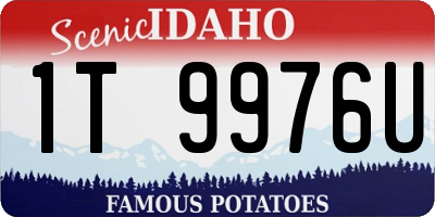 ID license plate 1T9976U
