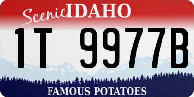 ID license plate 1T9977B