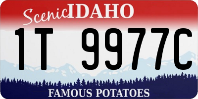ID license plate 1T9977C