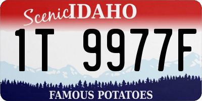 ID license plate 1T9977F